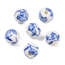 Floral Printed Porcelain Beads&nbsp;PORC-Q200-10mm-2