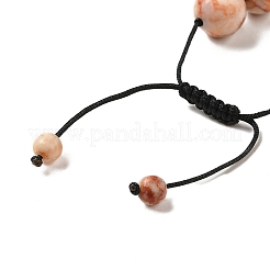 12.5mm ラウンド天然ネットストーン編みビーズブレスレット 女性用 男性用  内径：2~3-1/8インチ（4.95~8.05cm）&nbsp;BJEW-C060-01C