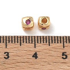 SHEGRACE Brass Cubic Zirconia Beads&nbsp;XGRQ4H341-682G-A
