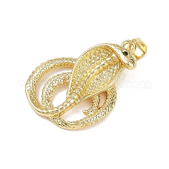 Brass Micro Pave Cubic Zirconia Pendants&nbsp;KK-R230-04G