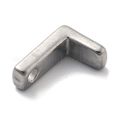 304ステンレススチールチャーム  レターチャーム  文字l  9.5x6.5x3mm  穴：1.6mm&nbsp;STAS-R138-07P-L