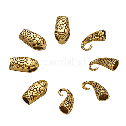 Tibetan Style Alloy Hook and Snake Head Clasps&nbsp;TIBE-TA0001-06AG