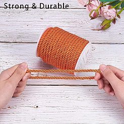 ポリエステルコード  ツイストコード  ダークオレンジ  5mm  約18~19ヤード/ロール（16.4m〜17.3m /ロール）&nbsp;NWIR-PH0001-07L