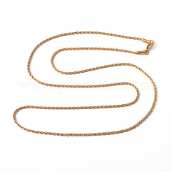 304 Stainless Steel Rope Chain Necklaces&nbsp;NJEW-F196-13G