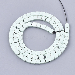 天然石瑪瑙ビーズ連売り  染め  v形/シェブロン  アクアマリン  5.5~6x4~4.5x2mm  穴：1mm  約86個/連  15.5インチ&nbsp;G-T115-07C-06