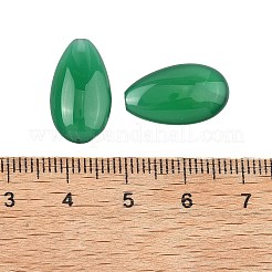 天然のグリーンオニキス瑪瑙ビーズ  染め＆加熱  片穴  ティアドロップ  18x10.5x5.5mm  穴：1mm&nbsp;G-G350-01