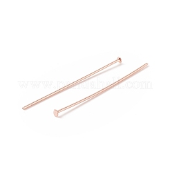 Brass Flat Head Pins&nbsp;KK-WH0058-03C-RG
