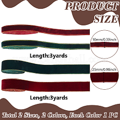 12 Yards 4 Styles Christmas Theme Polyester Velvet Ribbon&nbsp;OCOR-GA0002-58