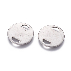 変色しにくい201ステンレススチールリンクコネクター  フラットラウンド  ステンレス鋼色  19x1mm  穴：6x3mm&nbsp;STAS-L234-015P