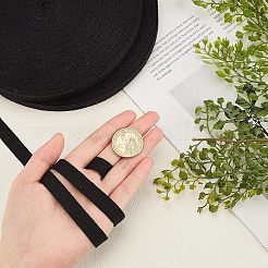 綿綿ツイルテープリボン  ヘリンボーンリボン  家の装飾のため  装飾用ラッピングギフトとDIY工芸品  ブラック  3/8