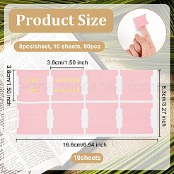 10 Sheets PU Imitation Leather Bible Tabs&nbsp;STIC-WH0004-26C