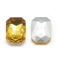 Pointed Back Glass Rhinestone Cabochons&nbsp;RGLA-T079-10x14mm-22