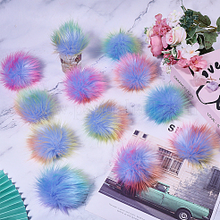 Faux Fox Fur Soft Pompom Ball&nbsp;DIY-WH0888-607A-13