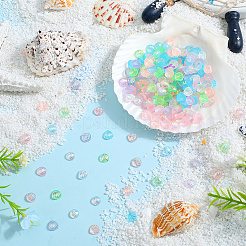 360Pcs 6 Colors  Rainbow Iridescent Plating Transparent Resin Decoden Cabochons&nbsp;RESI-SC0005-64