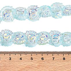 Electroplate Baking Paint Transparent Glass Beads Strands&nbsp;GL-CBA17FF-01C