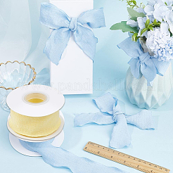 2 Rolls 2 Colors Polyester Ruffled Ribbon for Sewing Decoration&nbsp;OCOR-CY0003-19B