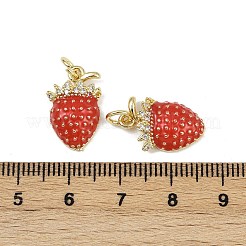 Brass Micro Pave Cubic Zirconia Pendants&nbsp;KK-H072-01G