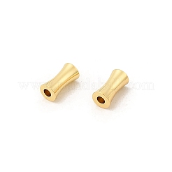 真鍮ビーズ  竹  18KGP本金メッキ  7.5x4mm  穴：1.6~1.8mm&nbsp;LS-KK-P344-01G