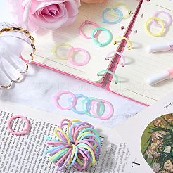 250Pcs 10 Colors Heart Plastic Loose Leaf Book Binder Hinged Rings&nbsp;FIND-CP0003-20B