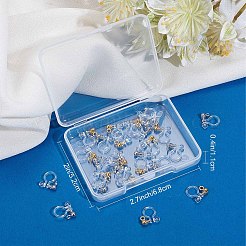 20Pcs 2 Colors 304 Stainless Steel Clip-on Earring Component&nbsp;STAS-SC0004-29