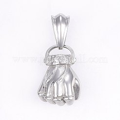 304ステンレスペンダント  拳  ミックスカラー  27.5x19x13mm  穴：7.5x13mm&nbsp;STAS-E434-02