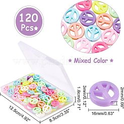 120Pcs Opaque Acrylic Beads&nbsp;SACR-CA0001-12