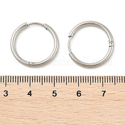 Tarnish Resistant 202 Stainless Steel Huggie Hoop Earrings&nbsp;EJEW-F111A-20mm-P