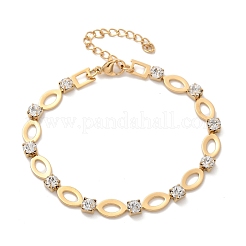 304 Stainless Steel Rhinestone Cup Chain Bracelets for Women&nbsp;BJEW-F488-26C-G