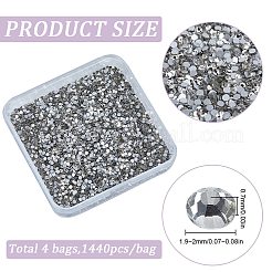 4 Bags Glass Flat Back Rhinestone&nbsp;RGLA-SC0001-06C