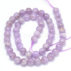 Round Natural Grade B Lavender Amethyst Beads Strands&nbsp;G-F222-32-6mm