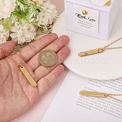 6Pcs 304 Stainless Steel Pendant Necklace&nbsp;NJEW-CA0001-20G