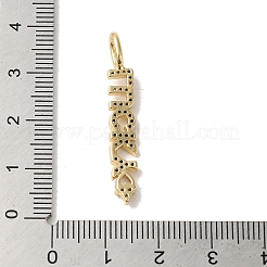 Brass Micro Pave Cubic Zirconia Pendants&nbsp;KK-C058-13G