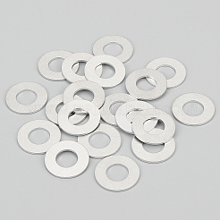 空白のアルミ彫刻ネームプレート  名刺ブランク  リング形状  プラチナ  25x1.5mm  内径：12.5mm  30個/箱&nbsp;ALUM-BC0001-32
