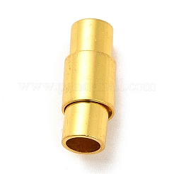 真鍮製ロッキングチューブマグネットクラスプ  コラム  ミックスカラー  15x6mm  穴：4mm&nbsp;MC078-M