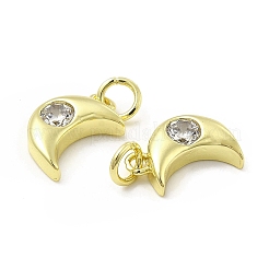 Brass Micro Pave Cubic Zirconia Charms&nbsp;KK-E068-VB230