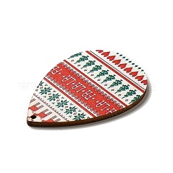 Single Face Printed Wood Big Pendants&nbsp;WOOD-H102-03A