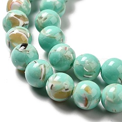 Synthetic Turquoise and Sea Shell Assembled Beads Strands&nbsp;G-D482-01B-08