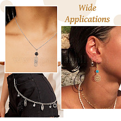 24個12スタイル304ステンレススチールペンダント  三角形 & 楕円形 & フラットラウンド形 & ナザールボンジュウを持つハムサの手  ゴールデン·ステンレス鋼色  15~27x8.5~15x1mm  穴：1.5mm  2個/スタイル&nbsp;FIND-TA0001-89