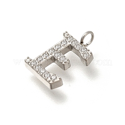 304 Stainless Steel Micro Pave Cubic Zirconia Pendants&nbsp;STAS-H228-06P-E