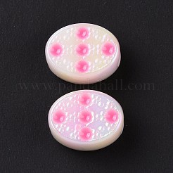 UV Plating Rainbow Iridescent Acrylic European Beads&nbsp;SACR-E009-35