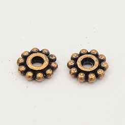 Mixed Tibetan Style Snowflake Flower Spacer Beads&nbsp;TIBEB-X0005-NR