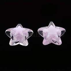 透明なアクリルビーズ  二層ビーズ  スター  プラム  15.5x16x9.5mm  穴：3mm  約569個/500g&nbsp;TACR-S152-11A-09