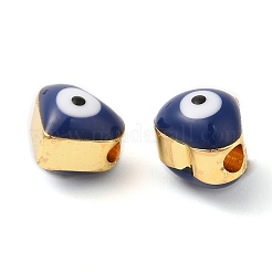 Golden Tone Brass Enamel Beads&nbsp;KK-E048-04G-01