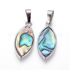 Abalone Shell/Paua Shell Pendants&nbsp;SSHEL-L008-77P