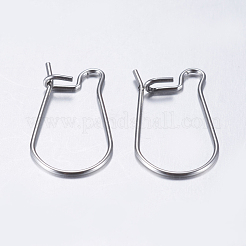Tarnish Resistant 304 Stainless Steel Hoop Earrings&nbsp;STAS-L198-15B-P