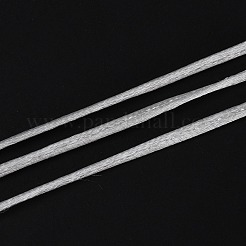 ポリエステルコード  カード用紙付き  サテンラテイルコード  ビーズジュエリー作り  中国結び  ホワイト  2mm&nbsp;LS-NWIR-XCP0001-01B