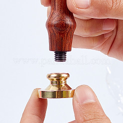 DIYスクラップブック  真鍮ワックスシーリングスタンプヘッド  花  ゴールドカラー  25x14mm&nbsp;AJEW-WH0099-440