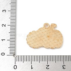 感謝祭の合金ペンダント  エナメル  ゴールドカラー  カボチャ  17x23x1.6mm  穴：2mm&nbsp;LS-ENAM-R007-01G-05