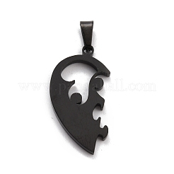 304 Stainless Steel Couple Pendants&nbsp;STAS-K235-07EBP