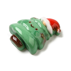 クリスマステーマ不透明樹脂カボション  クリスマスツリー  21x16x7mm&nbsp;RESI-B028-01C